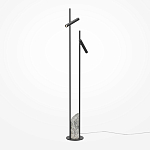 Напольный торшер светодионый черный Lumen Duo варинант исполнения - 1 | Loft Concept в Уфе