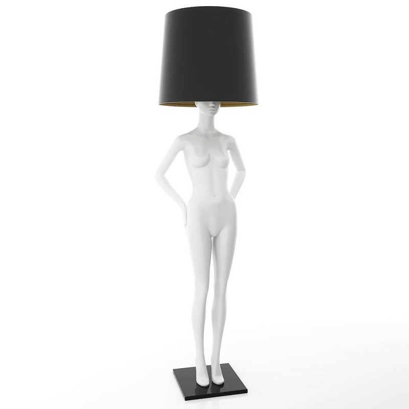 Лампа MANNEQUIN LAMP с абажуром созерцание силуэта  Глянцевый черный Черный матовый Глянцевый белый Белый матовый Серый матовый Золотой Красный в Уфе | Loft Concept 