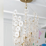 Подвесной светильник декорированный цветами из стекла Lightness of Flowers варинант исполнения - 6 | Loft Concept в Уфе