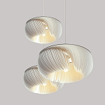 Подвесной светильник с белыми изящными декоративными лепестками Volumetric Petal Lamp варинант исполнения - 8 | Loft Concept в Уфе