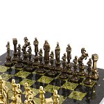 Шахматы Ренессанс из бронзы с доской из натурального камня Змеевик Decorative Thematic Chess варинант исполнения - 2 | Loft Concept в Уфе