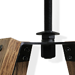 Барный стул со спинкой и мягкой обивкой с ромбами на 4-х деревянных ножках Бежевый Велюр Ava Charm варинант исполнения - 8 | Loft Concept в Уфе