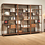 Стеллаж деревянный с полками для хранения Moon Walnut Furniture варинант исполнения - 1 | Loft Concept в Уфе