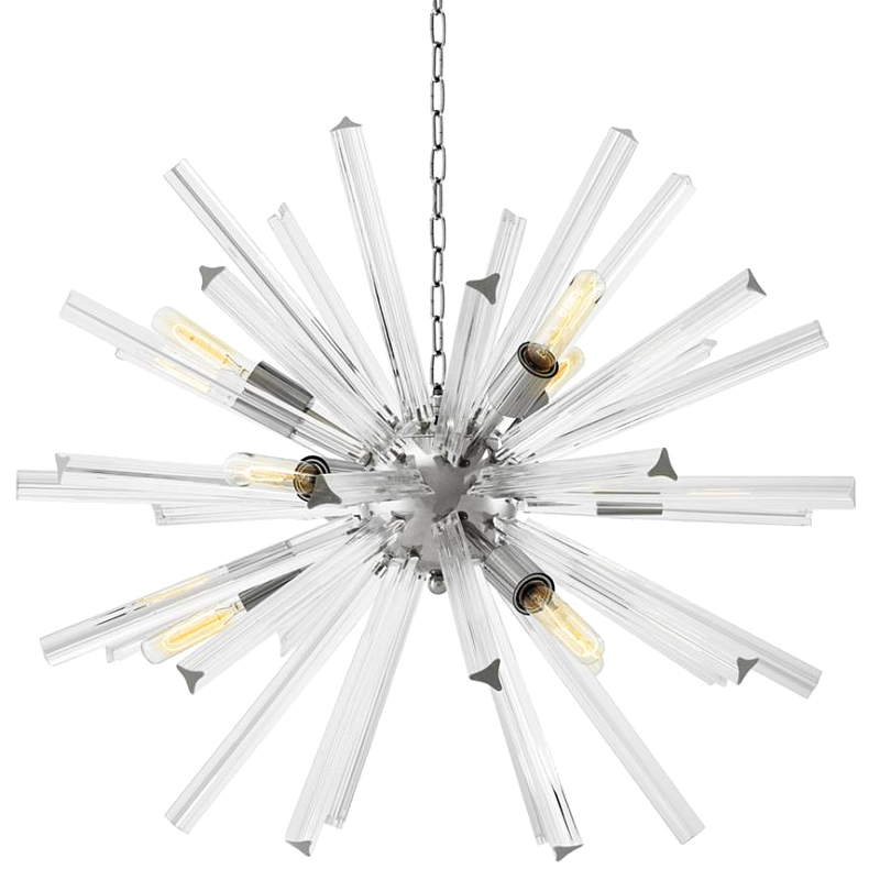 Люстра Chandelier Equalizer S Nickel Никель Прозрачный (Transparent) в Уфе | Loft Concept 