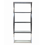 Металлический стеллаж со стеклянными полками Molecule варинант исполнения - 2 | Loft Concept в Уфе