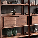 Стеллаж в гостиную для книг Moon Walnut Furniture варинант исполнения - 8 | Loft Concept в Уфе