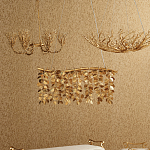 Люстра золотая с декором в виде веток эвкалипта Eucalyptus Branches варинант исполнения - 5 | Loft Concept в Уфе