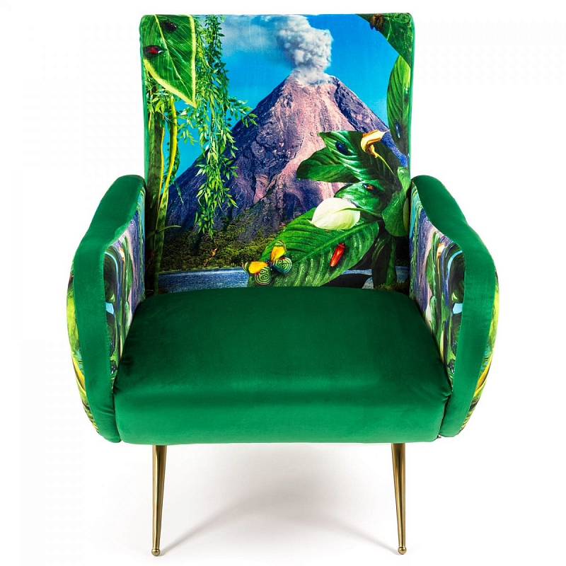 Кресло Seletti Armchair Volcano Бирюзовый Зеленый Латунь в Уфе | Loft Concept 