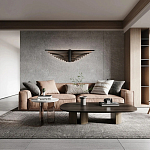 Люстра в виде распахнутых крыльев из тонких металлических планок Flight of Freedom варинант исполнения - 8 | Loft Concept в Уфе