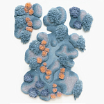 Тканый вручную Большой абстрактный гобелен Frost Forest варинант исполнения - 3 | Loft Concept в Уфе