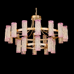 Люстра двухъярусная круглая с текстурными цилиндрическими плафонами Glimpse варинант исполнения - 2 | Loft Concept в Уфе