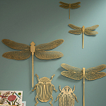 Настенный декор из двух декоративных стрекоз Flight of the Dragonfly варинант исполнения - 2 | Loft Concept в Уфе