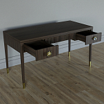 Письменный стол Elsa Dreams Walnut Шпон дерево с двумя ящиками варинант исполнения - 3 | Loft Concept в Уфе