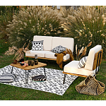 Двухместный диван из акации без подлоконтиков Amra варинант исполнения - 3 | Loft Concept в Уфе