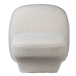 Кресло без подлокотников с обивкой из белой ткани букле Pacification варинант исполнения - 2 | Loft Concept в Уфе