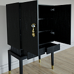 Кабинетный шкаф Elsa Dreams Black с 2-мя ящиками варинант исполнения - 3 | Loft Concept в Уфе