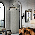 Люстра круглая с литыми стеклянными дисками Olympe Glass Chandelier варинант исполнения - 4 | Loft Concept в Уфе