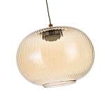 Подвесной светильник с янтарным рифленым стеклянным плафоном Ferm Living варинант исполнения - 5 | Loft Concept в Уфе