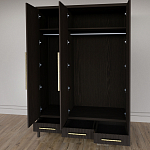 Большой Шкаф Primo Темный орех с 3 дверьми и 3 выдвижными ящиками варинант исполнения - 9 | Loft Concept в Уфе