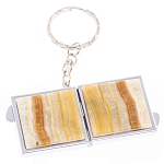 Зеркало брелок складное двухстороннее из натурального камня Оникс Silver Stone Mirrors варинант исполнения - 5 | Loft Concept в Уфе