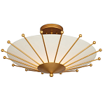 Потолочный светильник в форме конуса с каркасом золотого цвета и тканевым абажуром Inspiration in Light варинант исполнения - 2 | Loft Concept в Уфе