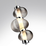 Подвесной светильник с 3-мя рифлеными стеклянными шарами Marcelh Light варинант исполнения - 9 | Loft Concept в Уфе