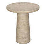Столик приставной с круглой столешницей Textured Cream Table варинант исполнения - 1 | Loft Concept в Уфе