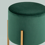 Зеленый пуф на золотистых ножках SANJAY варинант исполнения - 2 | Loft Concept в Уфе