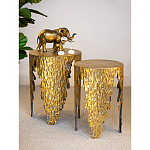 Столик дизайнерский Copper streaks варинант исполнения - 8 | Loft Concept в Уфе