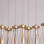 Люстра с 9-ю прозрачными стеклянными плафонами в форме капли Lucid Rain  варинант исполнения - 6 | Loft Concept в Уфе