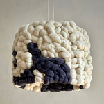 Светильник вязаный из шерсти Черно-белый варинант исполнения - 1 | Loft Concept в Уфе