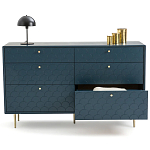 Комод с 6 выдвижными ящиками Scale Ornament Blue Chest of Drawers варинант исполнения - 4 | Loft Concept в Уфе