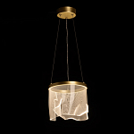 Подвесной светильник цилиндрической формы с прозрачным волнистым плафоном Wave Line варинант исполнения - 3 | Loft Concept в Уфе