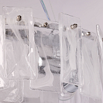 Люстра круглая с подвесными прямоугольными пластинами из стекла Glacier Panels варинант исполнения - 4 | Loft Concept в Уфе