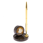 Часы настольные с ручкой из натурального камня Stone Clock варинант исполнения - 11 | Loft Concept в Уфе