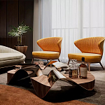 Дизайнерский журнальный стол волнистой формы Nyxacad варинант исполнения - 4 | Loft Concept в Уфе