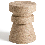 Приставной стол с отделкой из джута Juti D35 см варинант исполнения - 1 | Loft Concept в Уфе