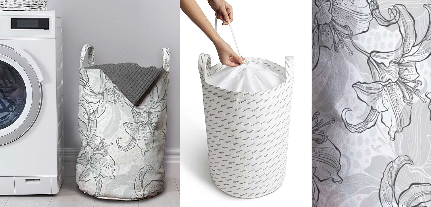 Корзина Black and White Flowers Basket Корзина Black and White Flowers Basket - Loft-Concept в Уфе