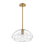 Подвесной светильник с прозрачным двойным стеклянным плафоном в форме купола и внутренней сферой Hinkley варинант исполнения - 10 | Loft Concept в Уфе