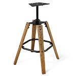 Барный стул со спинкой и подлокотниками на 4-х деревянных ножках Douglas Rhombus Серый Велюр варинант исполнения - 5 | Loft Concept в Уфе