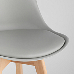 Стул с основой из пластика и мягким сиденьем Arvika Grey варинант исполнения - 7 | Loft Concept в Уфе