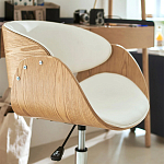 Вращающееся офисное кресло на колёсах Delwyn Chair White варинант исполнения - 6 | Loft Concept в Уфе