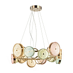 Люстра с плафонами из разноцветного стекла Glass Peonies варинант исполнения - 2 | Loft Concept в Уфе