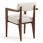 Кресло обеденное Alcove White Boucle из массива ореха варинант исполнения - 4 | Loft Concept в Уфе