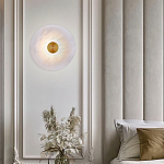 Бра светодиодный с мраморным рассеивателем латунь варинант исполнения - 3 | Loft Concept в Уфе