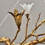 Люстра в виде золотой ветки с цветами Glass Flower Pendant Light варинант исполнения - 1 | Loft Concept в Уфе