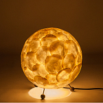 Настольная лампа из перламутра на металлическом каркасе Indonesian Egg варинант исполнения - 4 | Loft Concept в Уфе