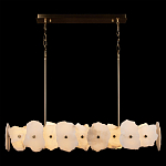 Люстра подвесная линейная с текстурированными мраморными элементами Marble square варинант исполнения - 2 | Loft Concept в Уфе