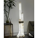 Торшер геометрический с тремя мраморными плафонами Marble Tripod варинант исполнения - 7 | Loft Concept в Уфе