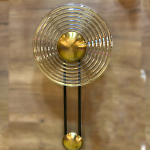 Бра с круглым рифленым плафоном янтарного цвета Savio Glass Disc Light варинант исполнения - 2 | Loft Concept в Уфе